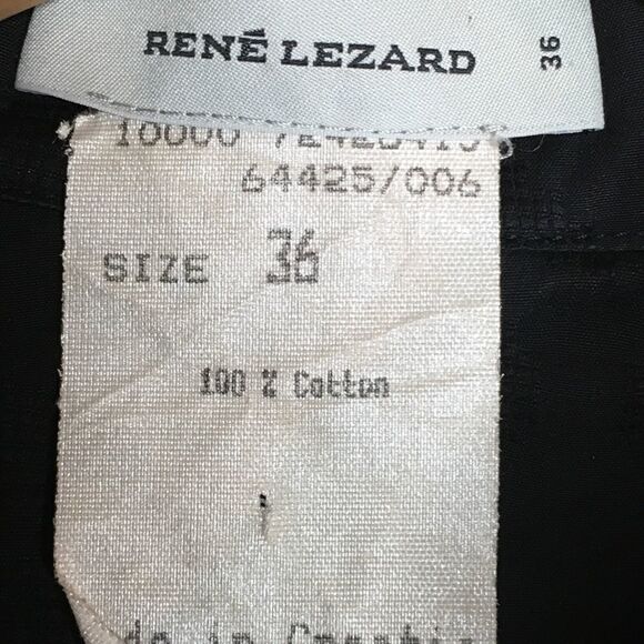 René Lezard Sz 36 / S Black Button Up Shirt - Picture 3 of 6